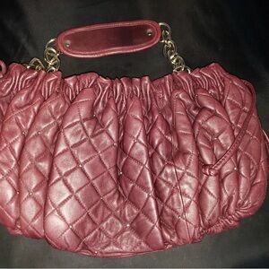 BCBGMaxazria Shoulder burgundy maroon gold stud
Bag